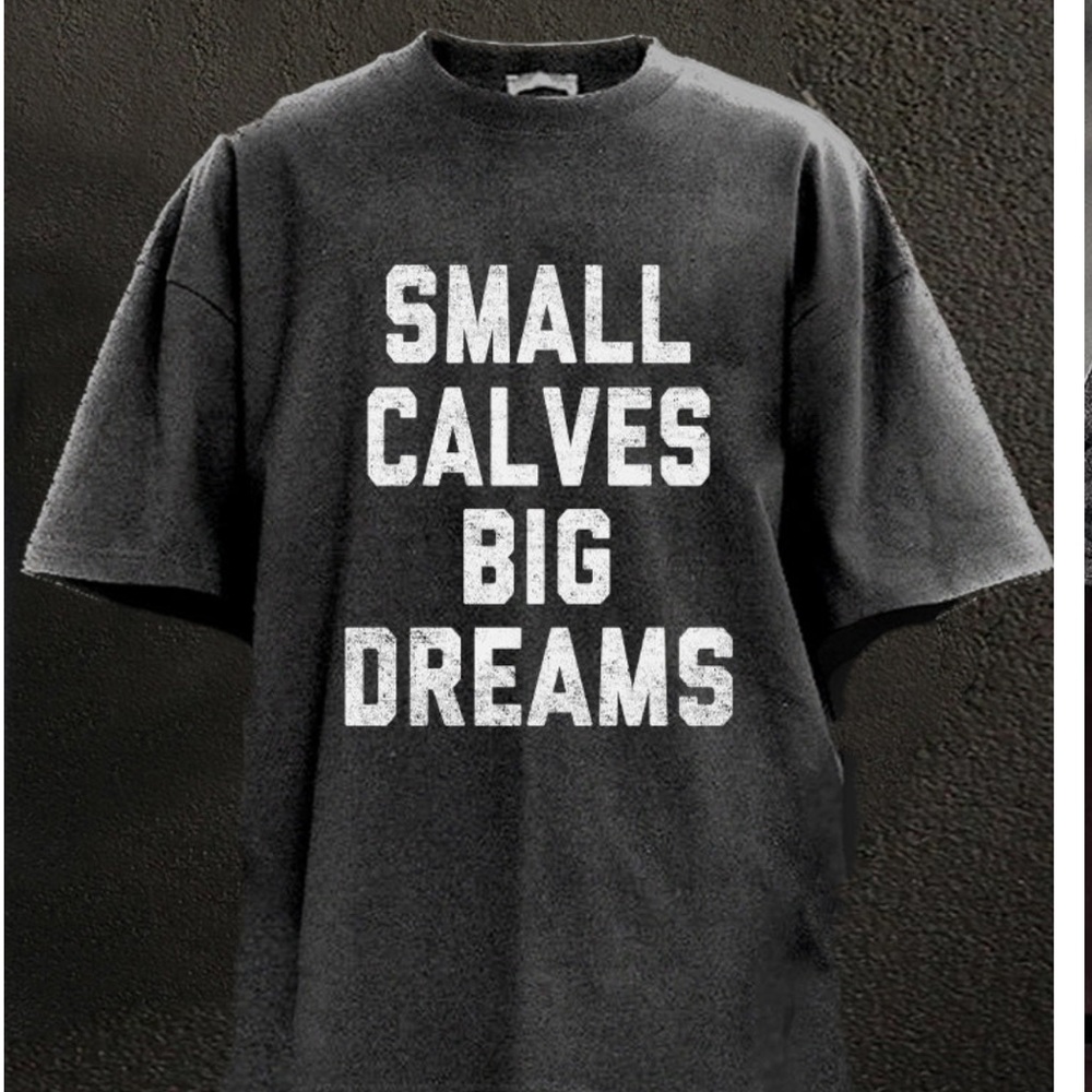 NWT SMALL CALVES BIG DREAMS WASHED SHIRT
